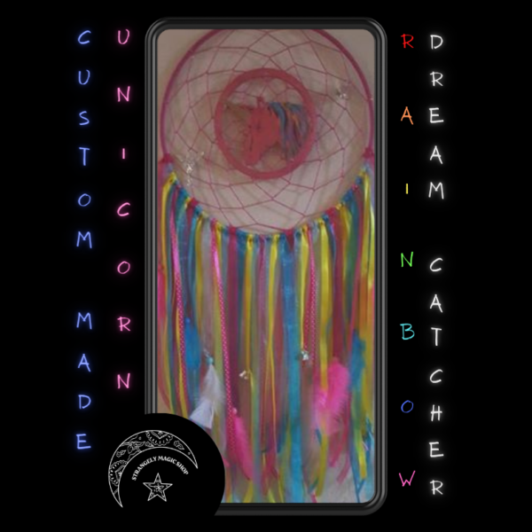 D0445 Dream Catcher Fantasy Unicorn Rainbow