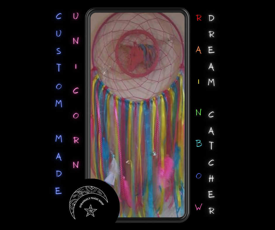 D0445 Dream Catcher Fantasy Unicorn Rainbow