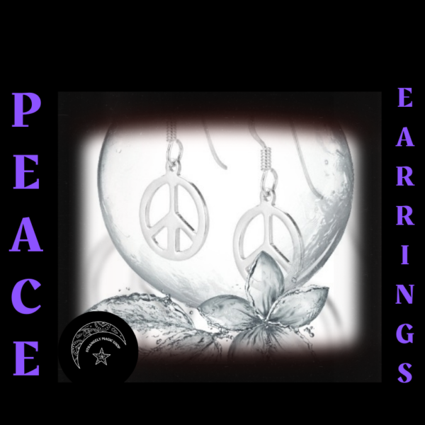 J1408 Earrings Peace Sign